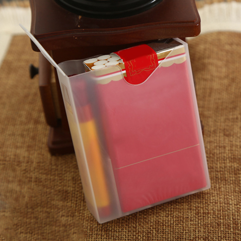 Transparent Plastic Cigarette Holder Portable Tobacco Storage Case Box