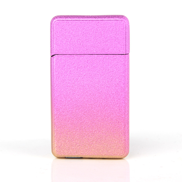 Double Side USB Rechargeable Electronic Lighter Ultra-thin Grinding Rechargeable Lighter 2PCS detail 6