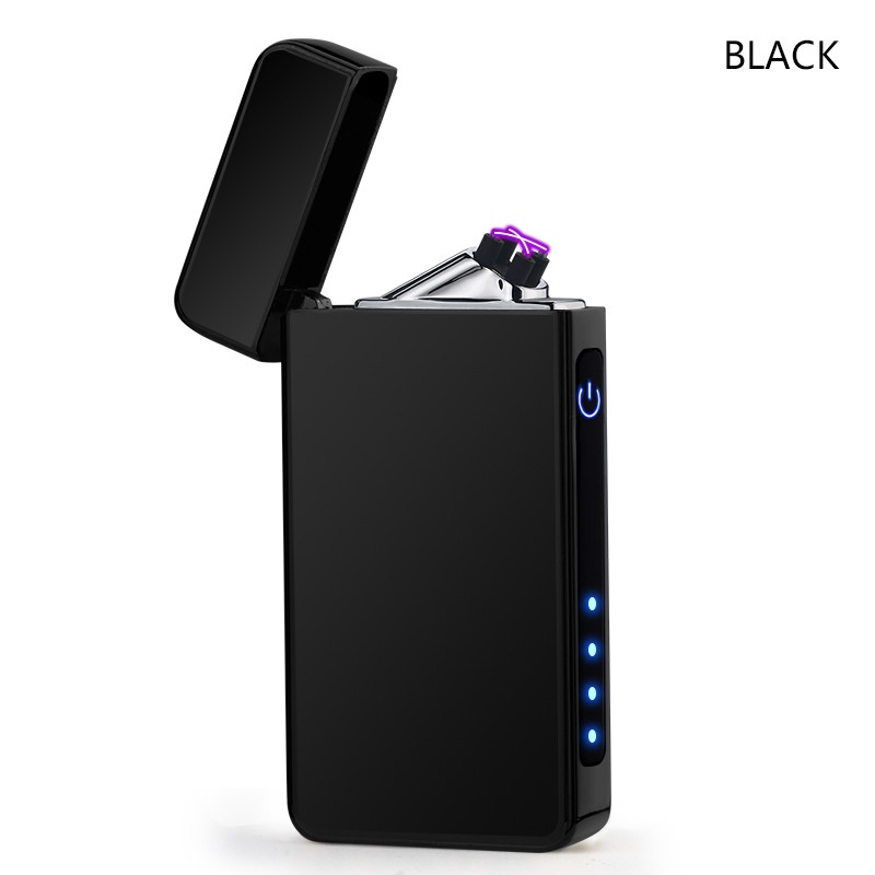 USB Double Arc Fingerprint Sensing Lighter with Belt Lamp for Cigarettes