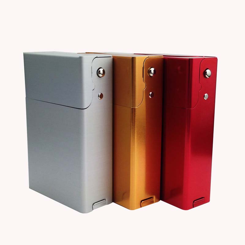 Aluminum Cigarette Case for Men Side Open 20pcs Capacity Tobacco Holder Box YJ125