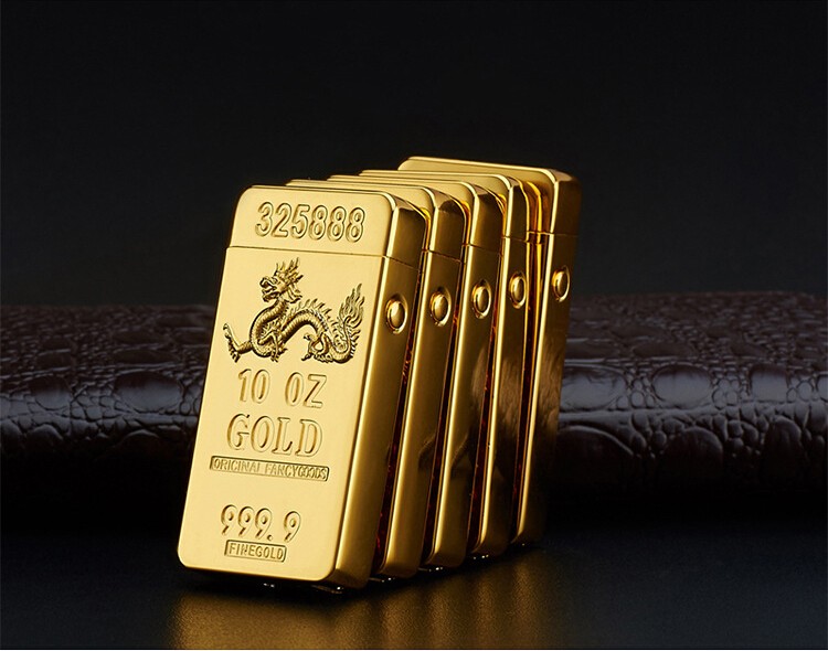 Gold USB Double Arc Lighter Electronic Lighter Gadget for Men detail 8