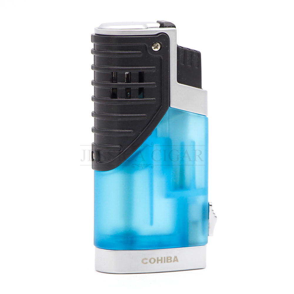 3 Jet Flame Torch Lighter Windproof Butane Gas Lighter - Blue