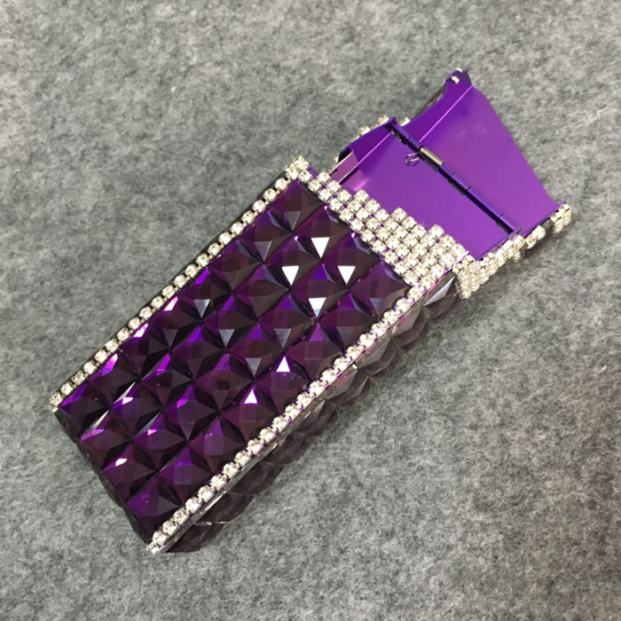 Diamonds Cigarette Case Stainless Steel Handmade for Girls and Women Thin Metal Design