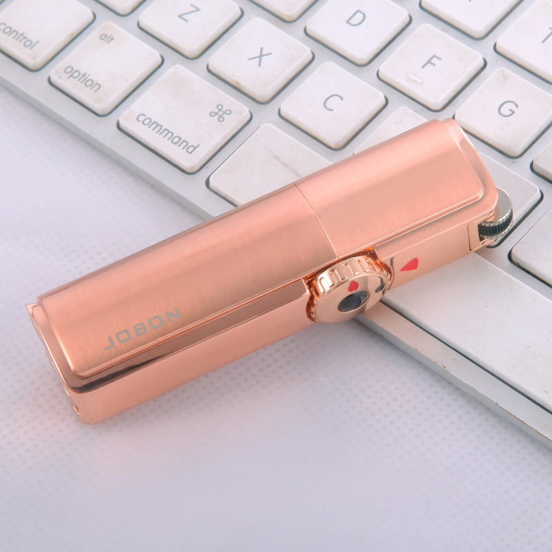 Jobon Triple Torch Butane Jet Metal Lighter - Gold 3 Flame