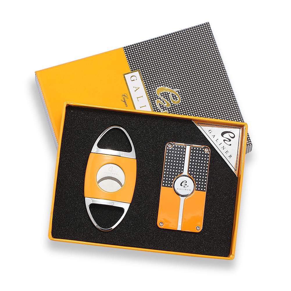 GALINER Classic Lighter and Cutter Set - Gold