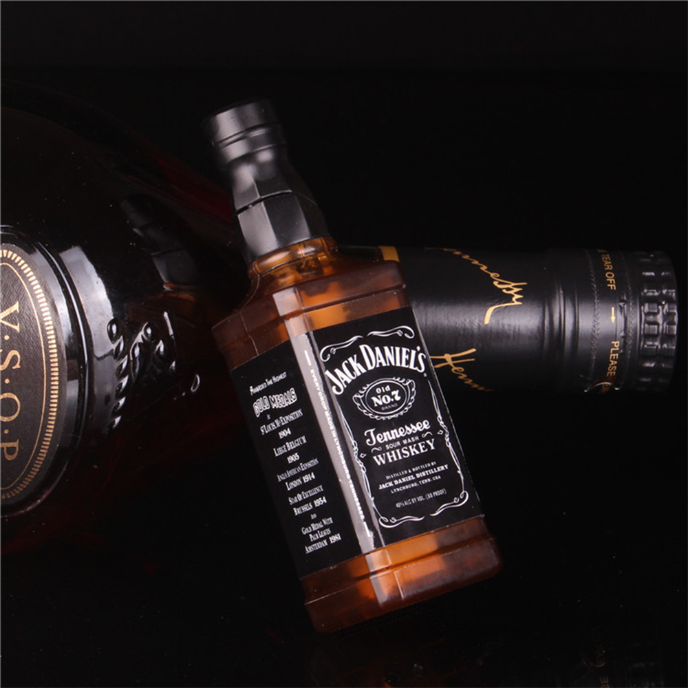 Whiskey Bottle Lighters Refillable Novelty Gift Idea for Wine Lovers - Jack Daniels