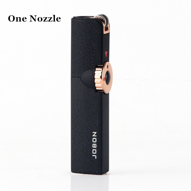 Jobon Triple Torch Butane Jet Metal Lighter - Black matte 1 Flame