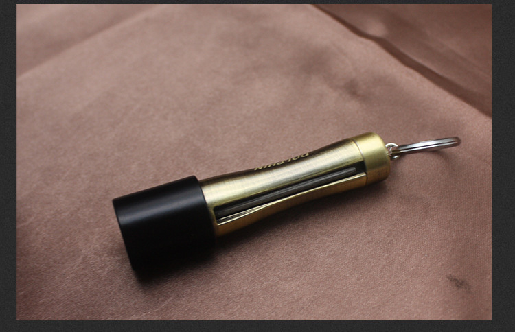 Waterproof Metal Flame Kerosene Lighter Compact Key Chain Flint Camping Survival Match detail 11
