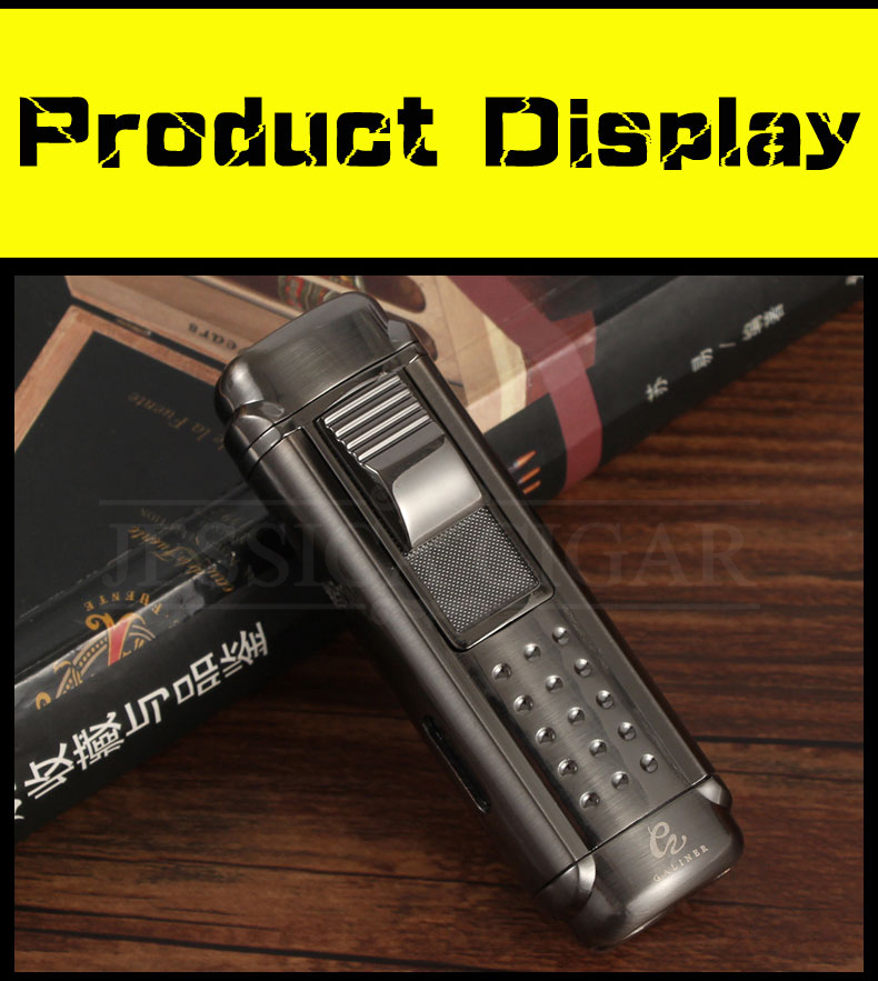 Galinor Lighter 4 Torch Jet Flames Adjustable Windproof Refillable detail 18