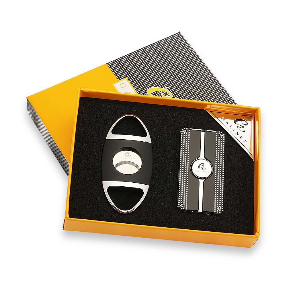 GALINER Classic Lighter and Cutter Set - Black