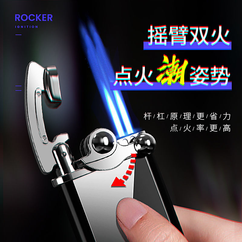 Jobon Mini Double Torch Jet Lighter Windproof Blue Flame Metal Portable detail 5 Jobon Mini Double Torch Jet Lighter Windproof Blue Flame Metal Portable detail 5