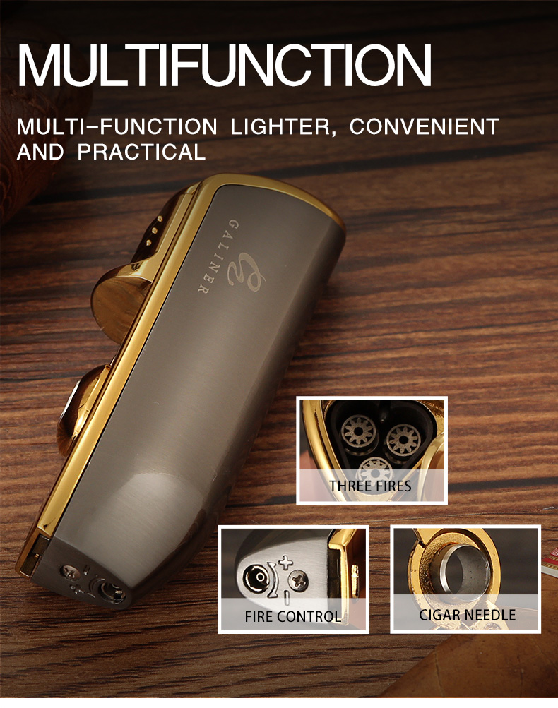 Galiner 3 Torch Lighter with Punch and Metal Sharp Guillotine Cutter detail 12