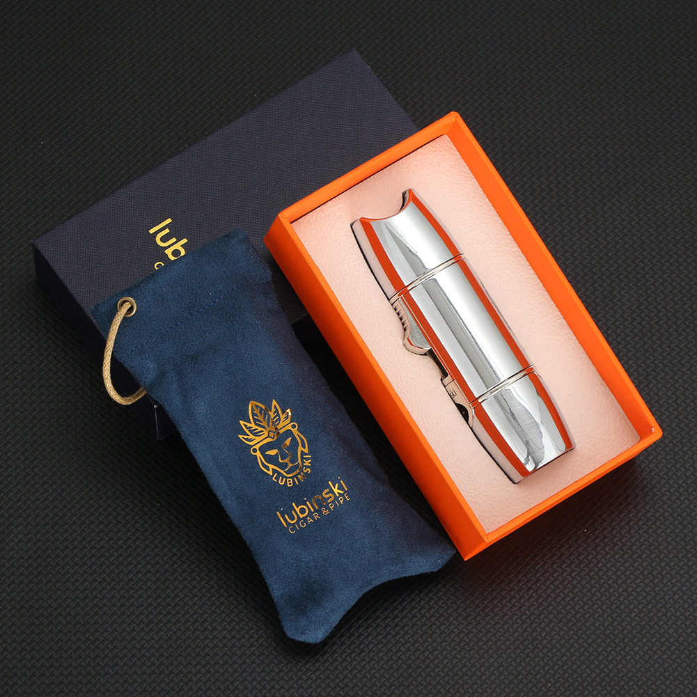 Lubinski Metal Stripe Lighter with Drill Punch Butane Jet Flame Windproof detail 4 Lubinski Metal Stripe Lighter with Drill Punch Butane Jet Flame Windproof detail 4