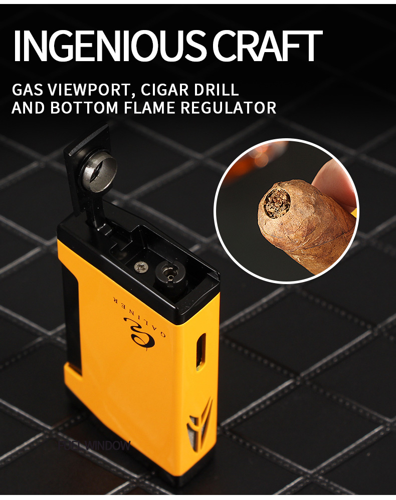 Galiner Butane Lighter Metal Windproof Jet Blue Flame Portable Torch Accessories Men detail 11