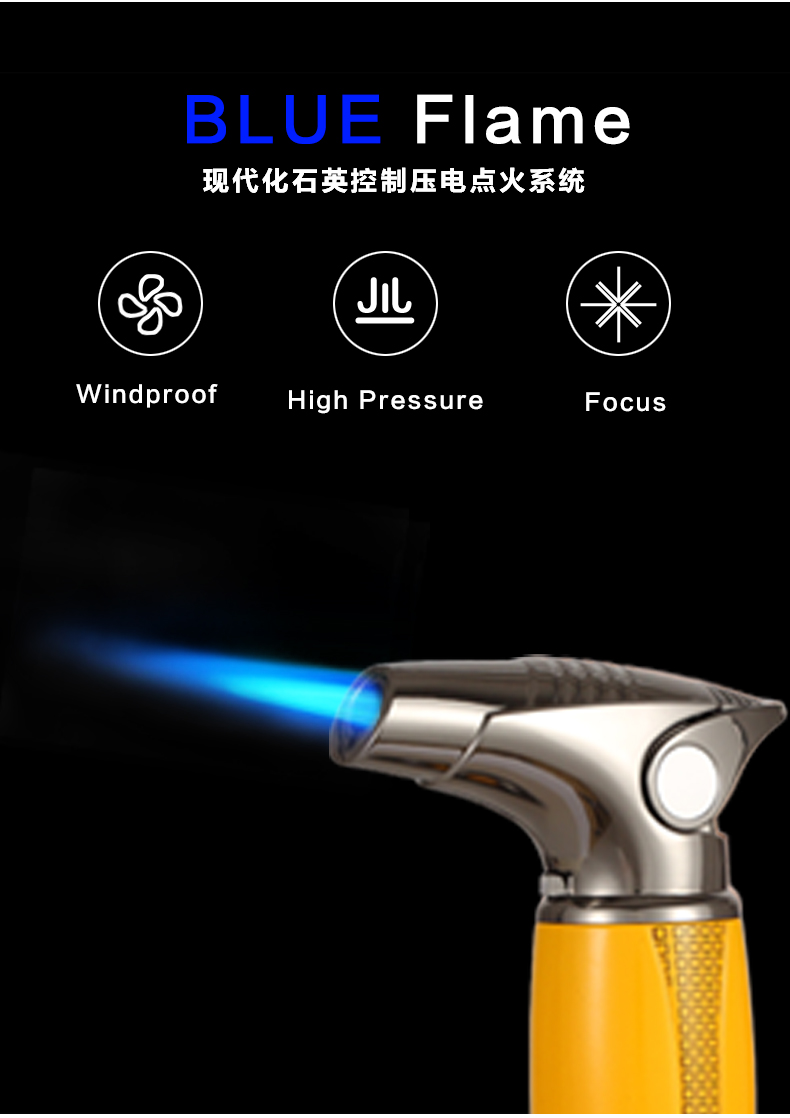 Luxury Torch Jet Lighter Galiner Red Flame detail 10