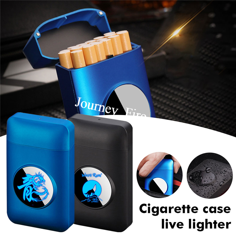 USB Rechargeable Flameless Windproof Acrylic Lighter Case detail 7