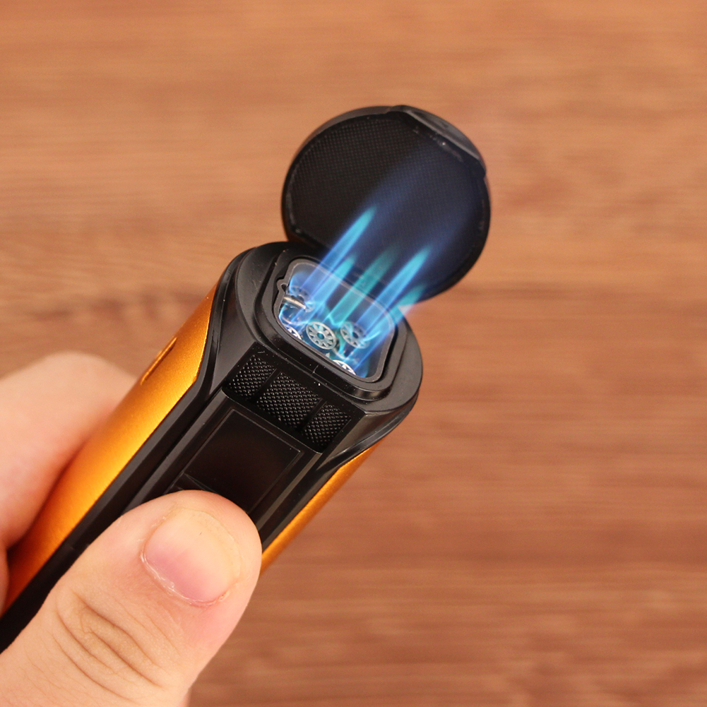 Lubinski Windproof Butane Gas Lighter 5 Jet Flame Metal Torch Accessory detail 3 Lubinski Windproof Butane Gas Lighter 5 Jet Flame Metal Torch Accessory detail 3