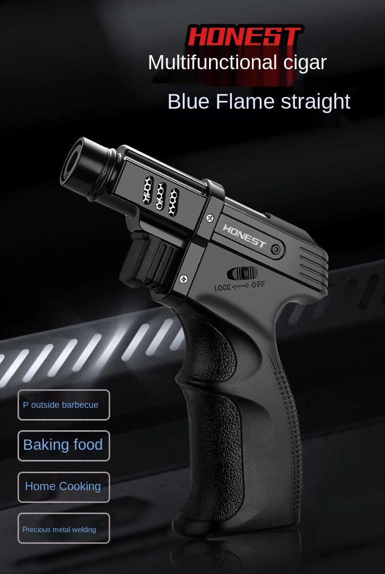 Windproof Jet Flame Torch Lighter Inflatable for Outdoor Camping BBQ detail 7
