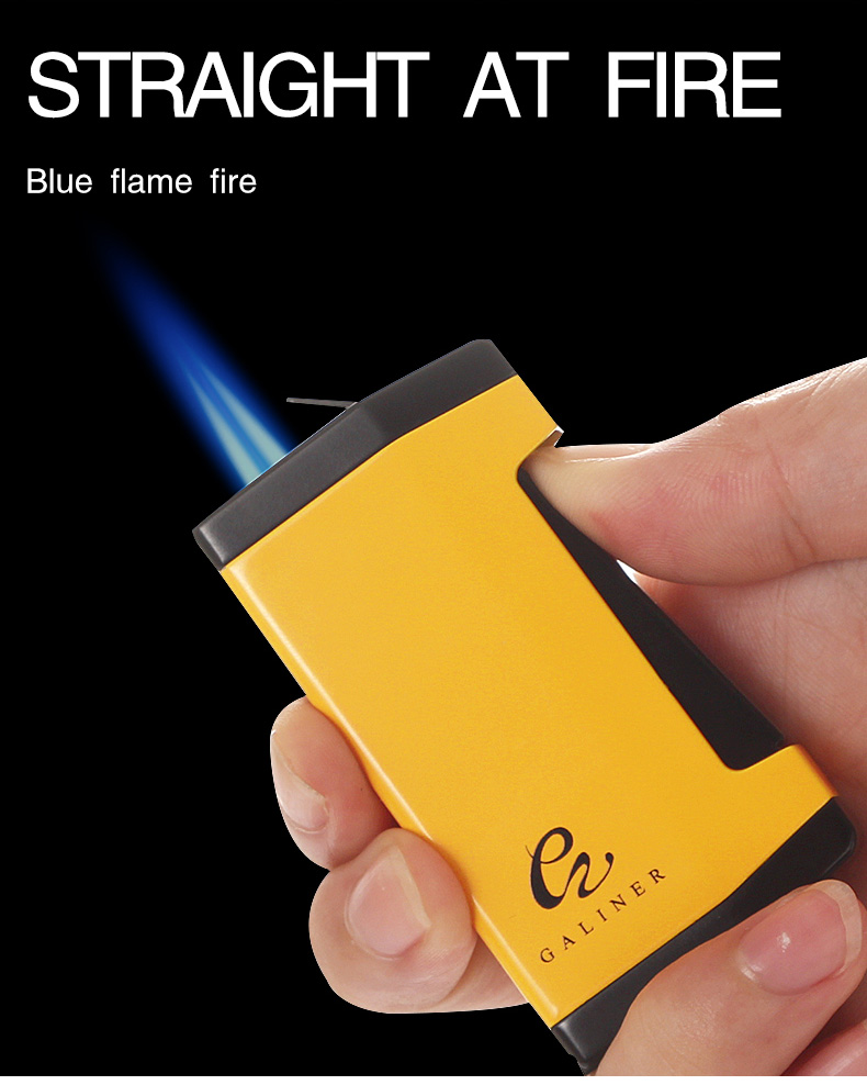 Galiner Butane Lighter Metal Windproof Jet Blue Flame Portable Torch Accessories Men detail 9