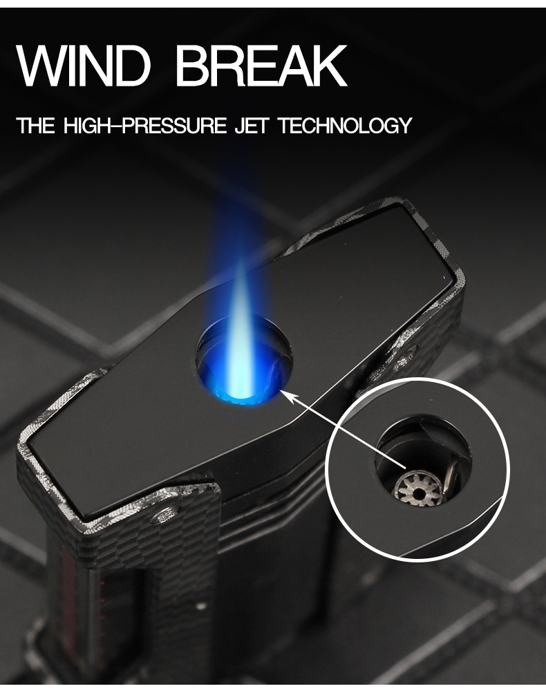 GalinER Refillable Torch Lighter Gas Fuel Adjustable Flame detail 11