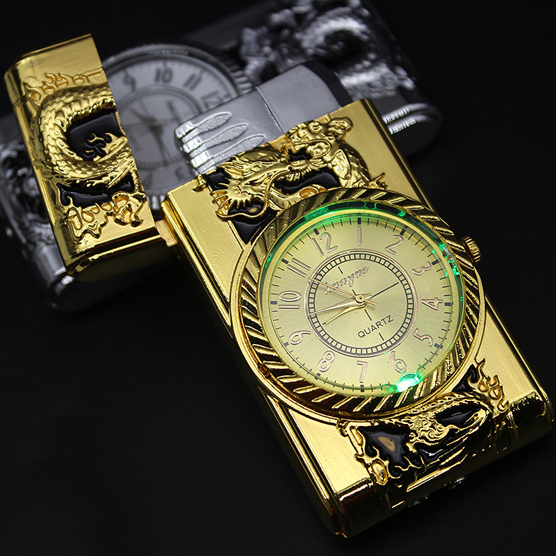 Gold Watch Style Jet Torch Turbo Gas Lighter Luxurious Design detail 24