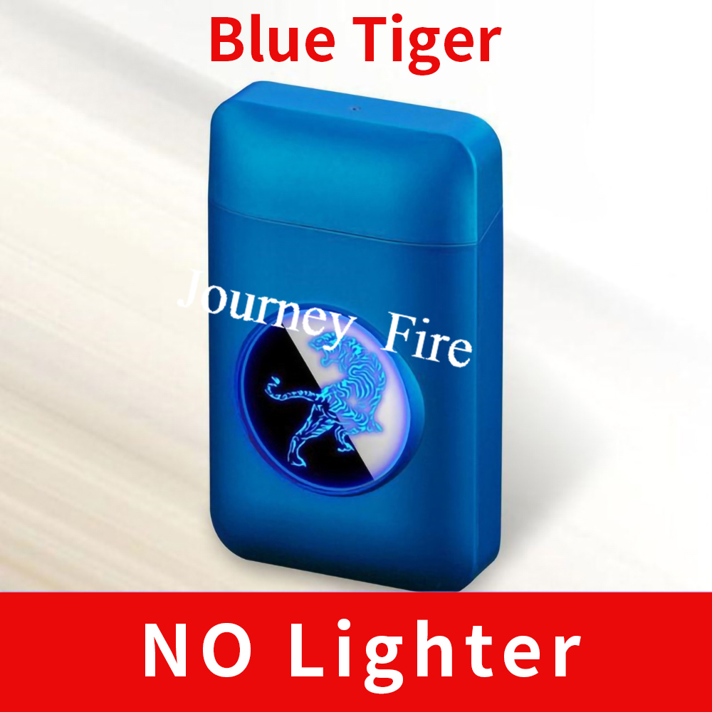 USB Rechargeable Flameless Windproof Acrylic Lighter Case - No Lighter Tigar