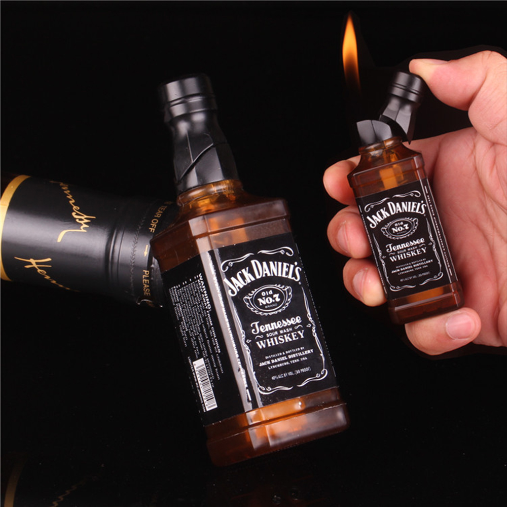 Whiskey Bottle Lighters Refillable Novelty Gift Idea for Wine Lovers detail 10
