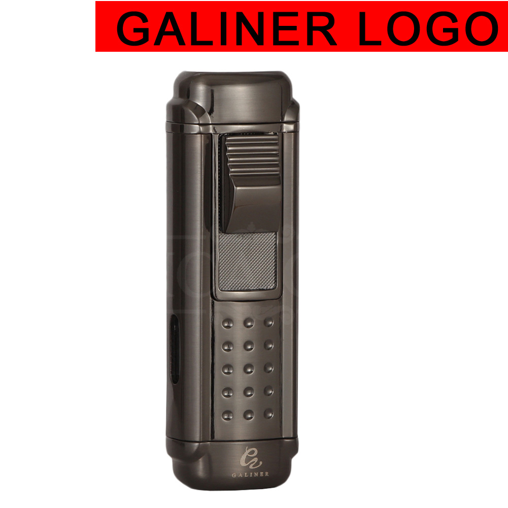 Galinor Lighter 4 Torch Jet Flames Adjustable Windproof Refillable - GALINER LOGO