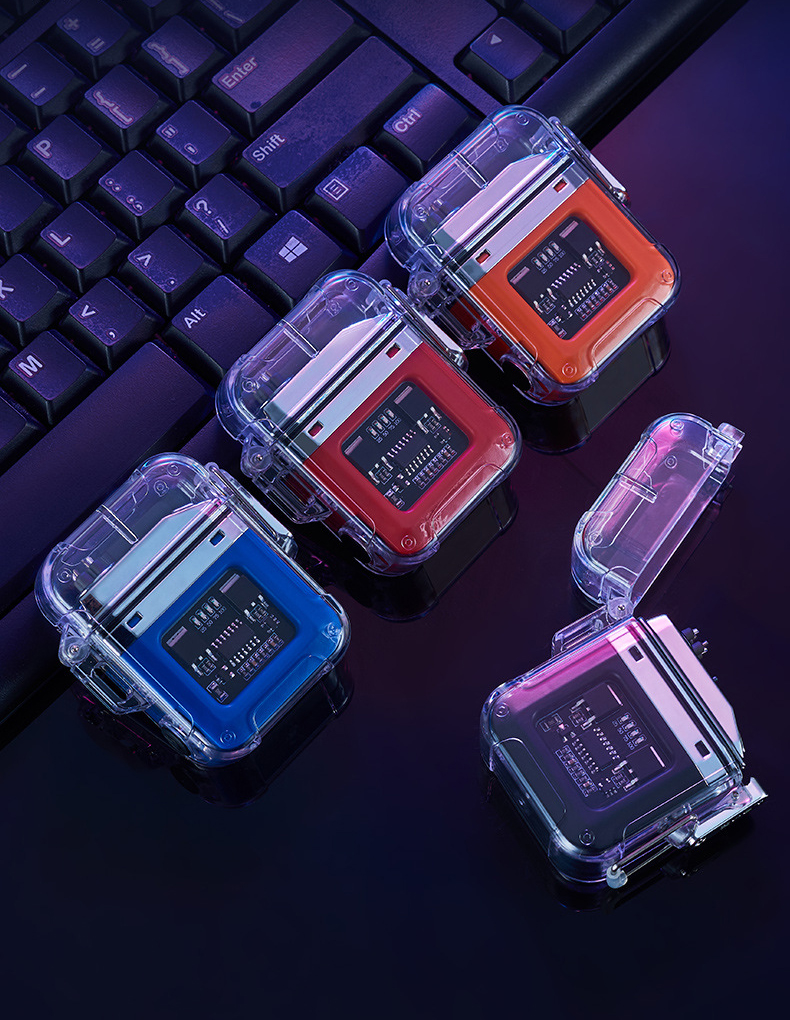 Futuristic Colorful Waterproof Windproof Electric Lighter: USB Rechargeable detail 8