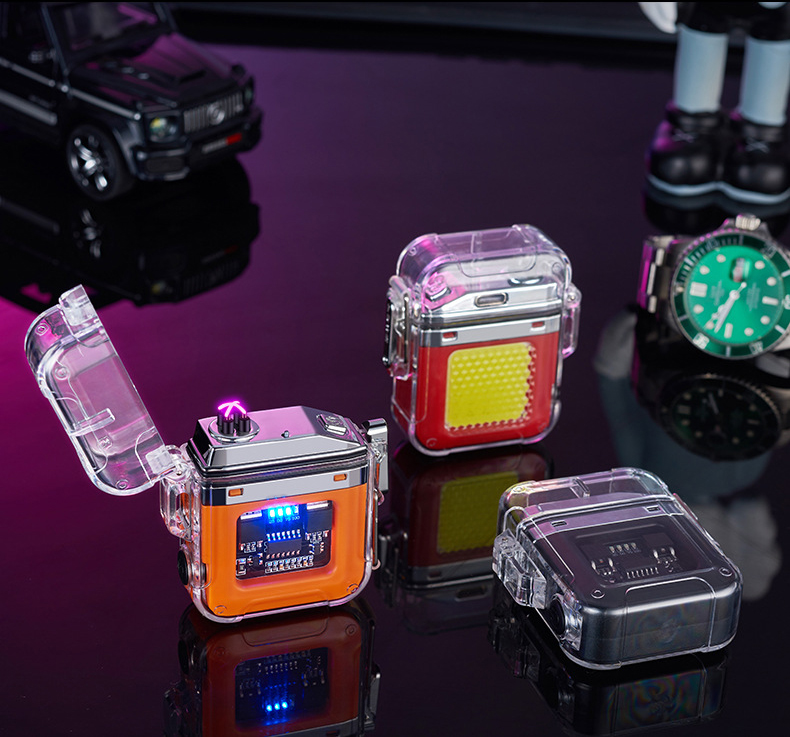Futuristic Colorful Waterproof Windproof Electric Lighter: USB Rechargeable detail 17