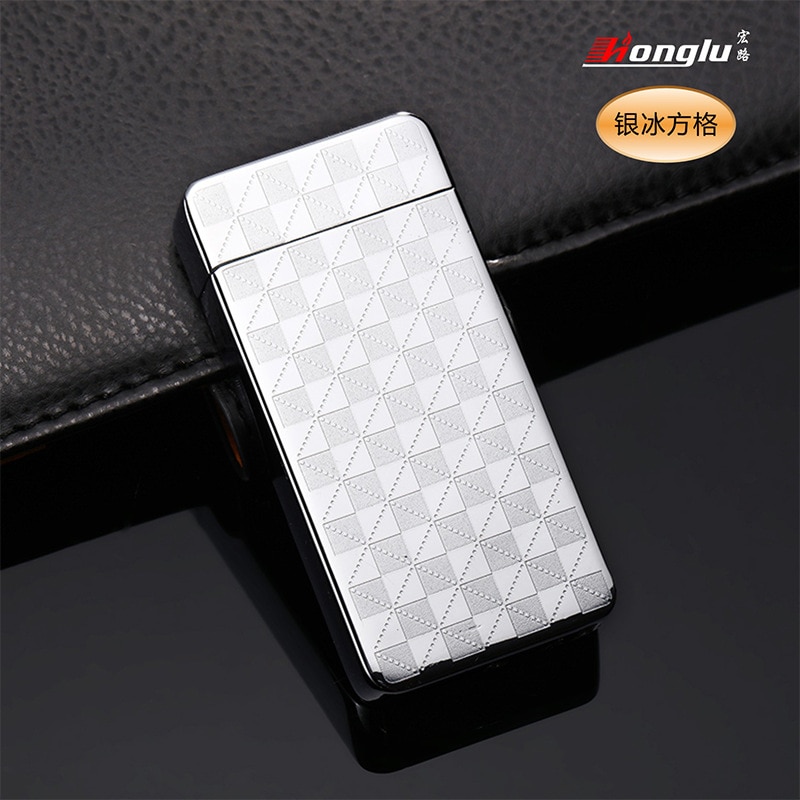 Double Pulse Arc Metal Ultra-Thin USB plasma Lighter Charging Electronic Cigarette Lighters Gift Box Fashion Double Pulse Arc Metal Ultra-Thin USB plasma Lighter Charging Electronic Cigarette Lighters Gift Box