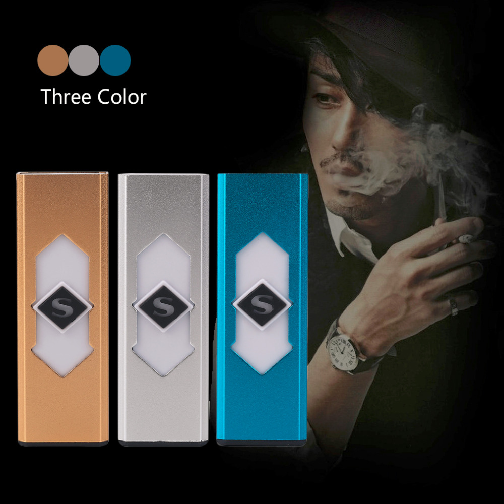 3 Colors Windproof Rechargeable Heating Wire Electronic Usb Charge Cigarette Lighter Cigar Lighter Business Gifts 3 Colors Windproof Rechargeable Heating Wire Electronic Usb Charge Cigarette Lighter Cigar Lighter Business Gifts