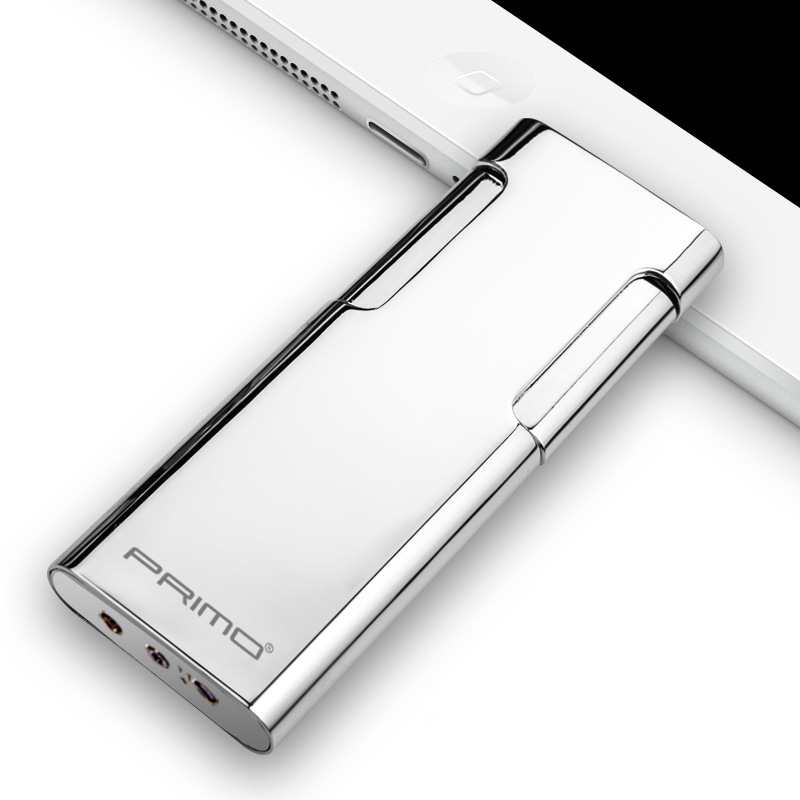 1pc New metal windproof lighter gas lighter crative ultrathin multicolor lighter with box (Random color) 1pc 2017 New metal windproof lighter gas lighter crative ultrathin multicolor lighter with gift box (Random color)