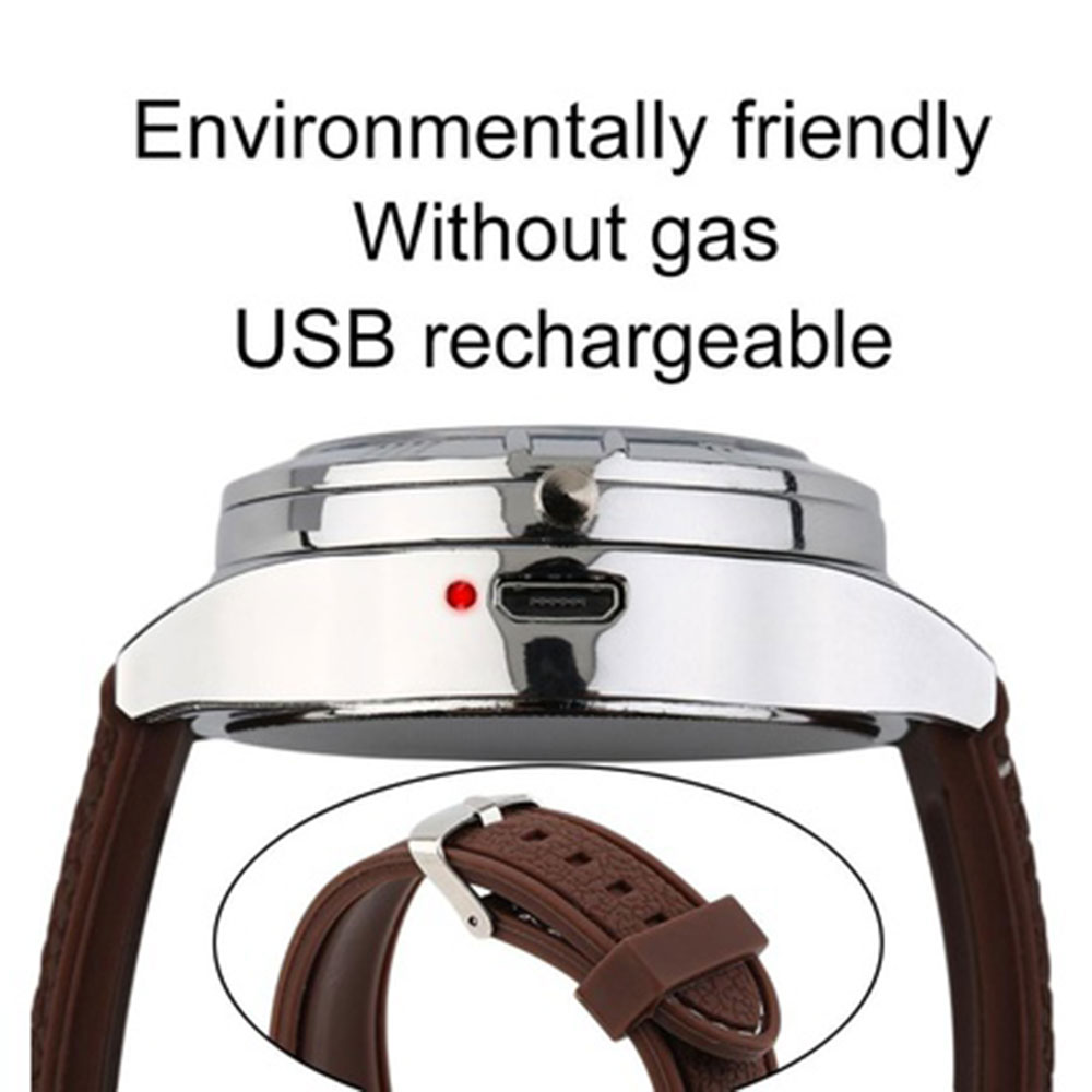 Metal 25*4.5*2cm Electronic Lighter Watch USB Watch Lighter USB Cigarette Lighter Quartz BBQ Time Smoking Intelligent Saft Metal 25*4.5*2cm Electronic Lighter Watch USB Watch Lighter USB Cigarette Lighter Quartz BBQ Time Smoking Intelligent Saft