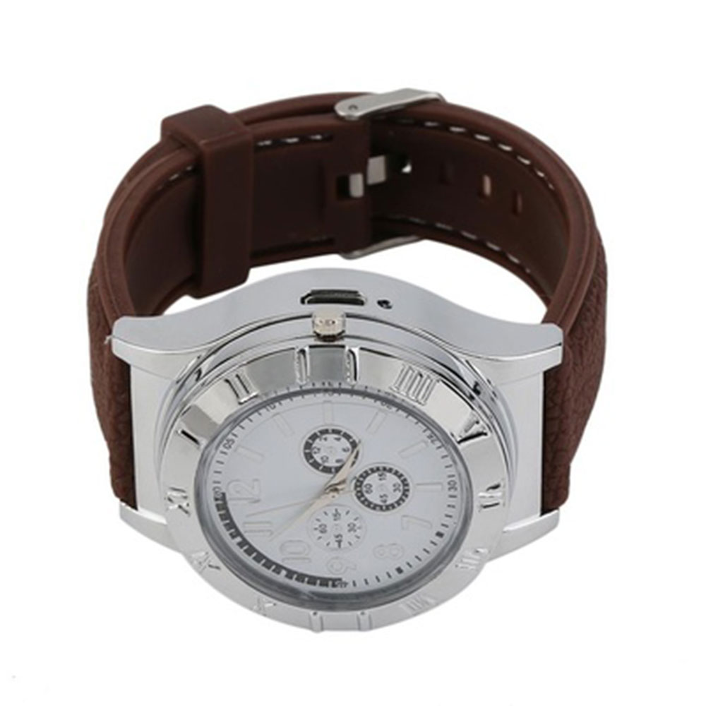 Metal 25*4.5*2cm Electronic Lighter Watch USB Watch Lighter USB Cigarette Lighter Quartz BBQ Time Smoking Intelligent Saft Metal 25*4.5*2cm Electronic Lighter Watch USB Watch Lighter USB Cigarette Lighter Quartz BBQ Time Smoking Intelligent Saft