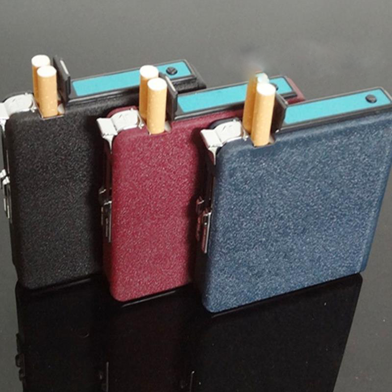 1pc Hot Sale New automatic cigarette case with wind proof Butane