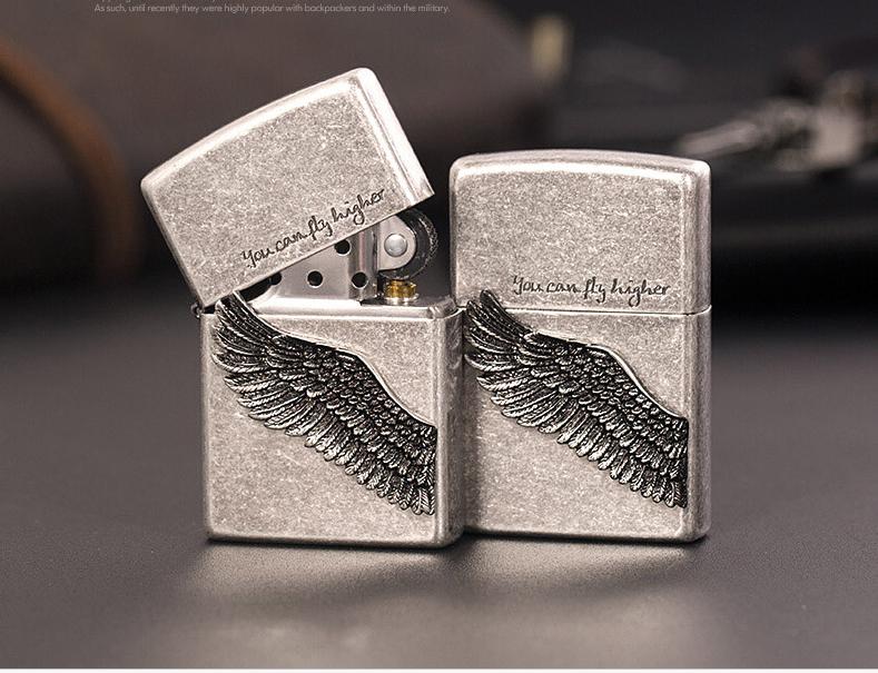 Free transportation The ancient silver fly higher kerosene lighter 03 Free transportation The ancient silver fly higher kerosene lighter 03