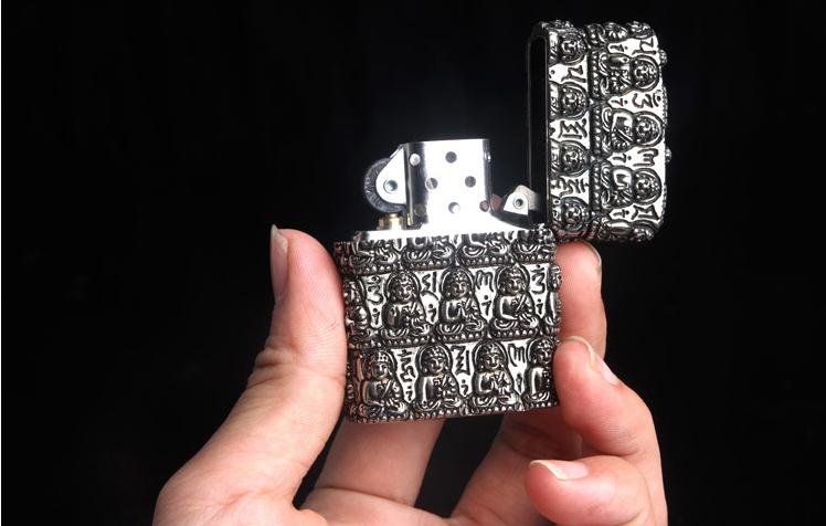 DIY Free shipping Pure copper carved heavy armor all toward restoring ancient ways of Buddha Manual lighters DIY Free shipping Pure copper carved heavy armor all toward restoring ancient ways of Buddha Manual lighters
