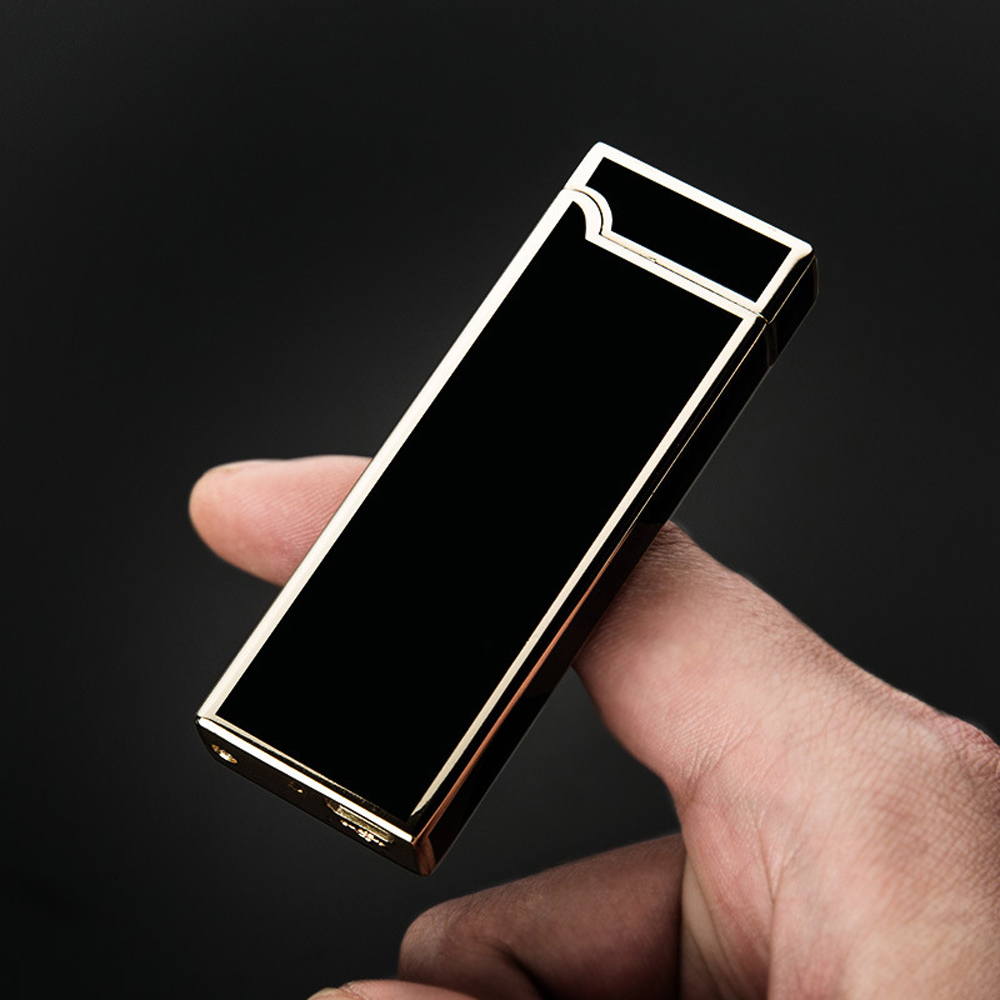 ultra-thin Pulse arc Lighter Metal Novelty USB Lighter Rechargeable windproof Smokeless Electric lighter 2017 ultra-thin Pulse arc Lighter Metal Novelty USB Lighter Rechargeable windproof Smokeless Electric lighter