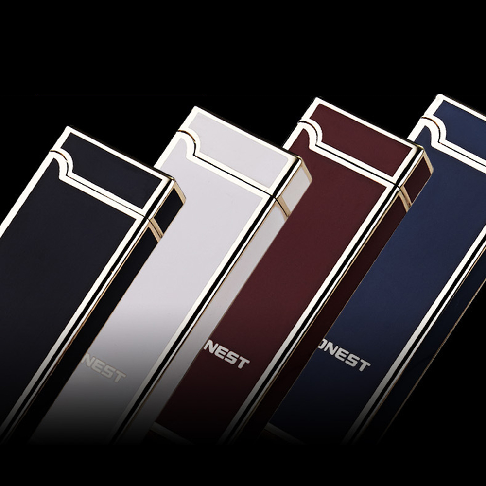 ultra-thin Pulse arc Lighter Metal Novelty USB Lighter Rechargeable windproof Smokeless Electric lighter 2017 ultra-thin Pulse arc Lighter Metal Novelty USB Lighter Rechargeable windproof Smokeless Electric lighter