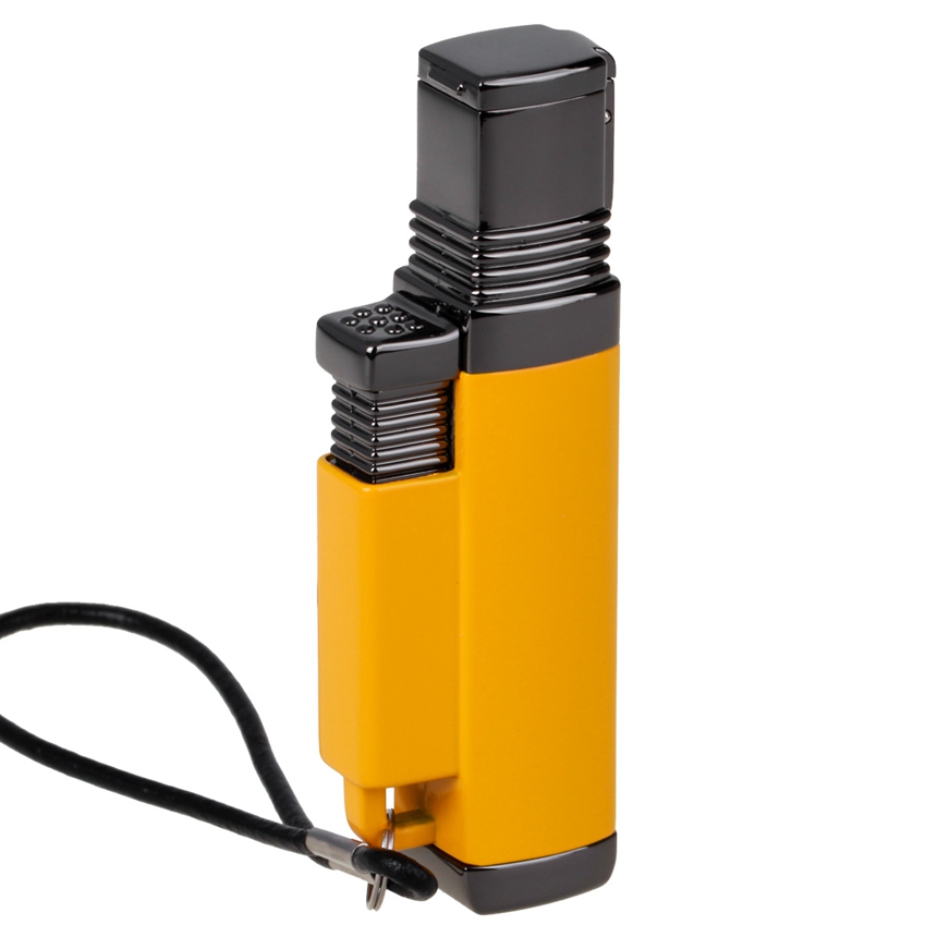 COHIBA High-Grade Metal Windproof Lighter Torch Jet Flame Refillable Blue Flame Inflatable Single Flame Cigar Gas Torch Lighter