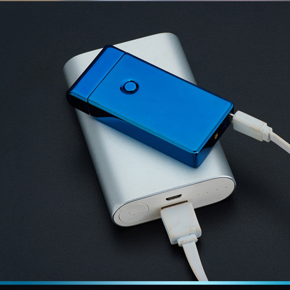 Creative small Rechargeable USB Windproof flameless electric Electronic charging Cigarette lighter Smokeless Lighter Dual Arc Creative small Rechargeable USB Windproof flameless electric Electronic charging Cigarette lighter Smokeless Lighter Dual Arc