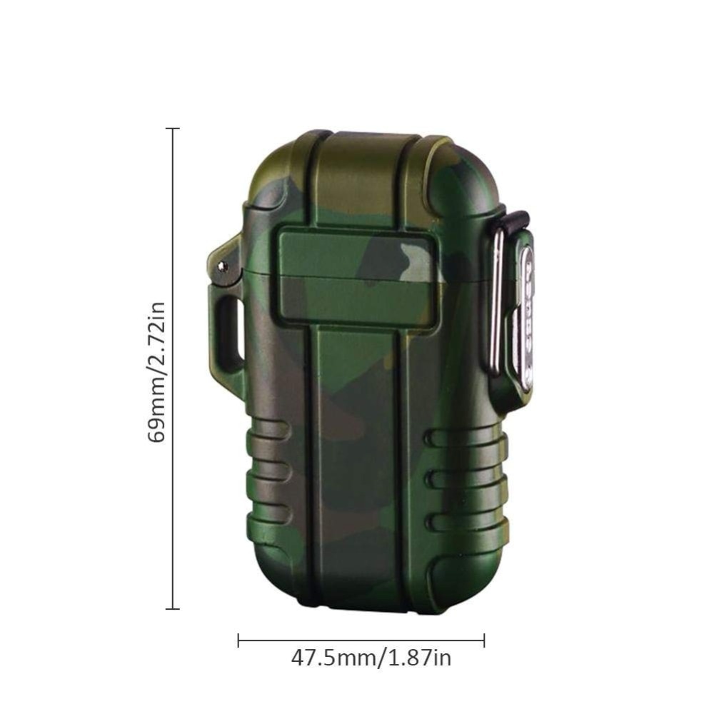 Jeebel Outdoor Camouflage Waterproof Windproof Double Arc Pulse Plasma Cigarette Lighter USB Charging Electric Metal Lighter Jeebel Outdoor Camouflage Waterproof Windproof Double Arc Pulse Plasma Cigarette Lighter USB Charging Electric Metal Lighter