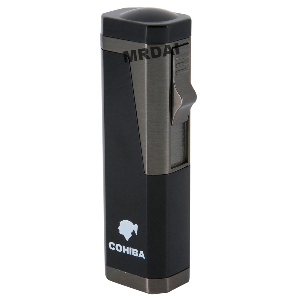 High-Grade Windproof Lighter Jet Flame Refillable Triple Blue Flame Inflatable Cigar Lighter Cigarette gas torch Lighter COHIBA High-Grade Windproof Lighter Jet Flame Refillable Triple Blue Flame Inflatable Cigar Lighter Cigarette gas torch Lighter