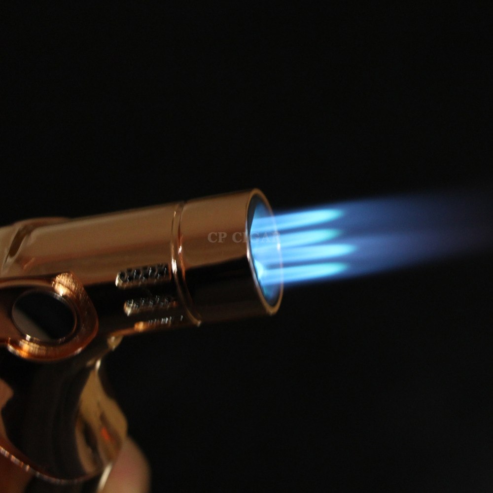 Cigar Lighter 2 Jet Flame Table SizeMetal Lighter Windproof Gas Lighters COHIBA Cigar Lighter 2 Jet Flame Table SizeMetal Lighter Windproof Gas Lighters