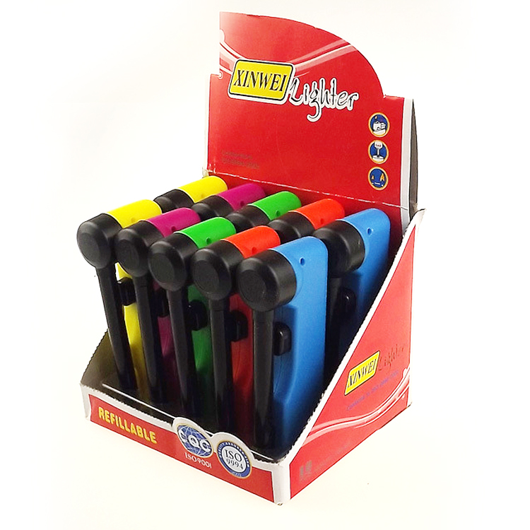 10pcs/lot cheap folding type 19cm flame burning lighter as smoking accessary or christmas plastic Lighter encendedor 10pcs/lot cheap folding type 19cm flame burning lighter as smoking accessary or christmas gift plastic Lighter encendedor