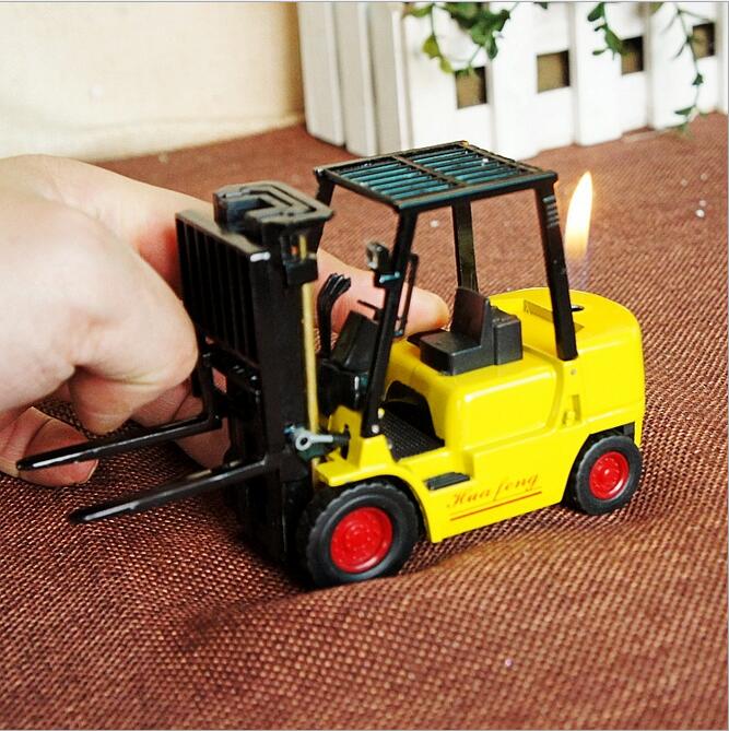 Yellow classic forklift model create cigaret lighter for husband handmade metal lighter cafe bar adorments Yellow classic forklift model create cigaret lighter gift for husband handmade metal lighter cafe bar adorments