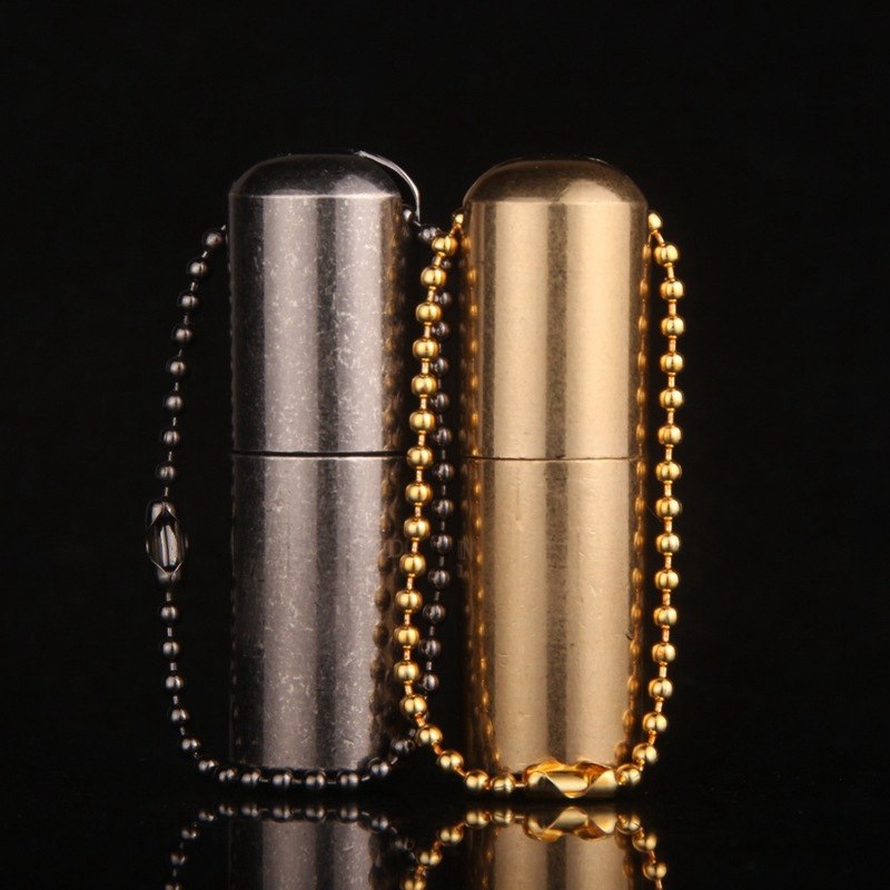 Portable Waterproof Mini Cigarette Cigar Oil Petrol Fire Keychain Fuel Bushcraft Capsule Match Camp Hike Gas Lighter NO GAS Portable Waterproof Mini Cigarette Cigar Oil Petrol Fire Keychain Fuel Bushcraft Capsule Match Camp Hike Gas Lighter NO GAS