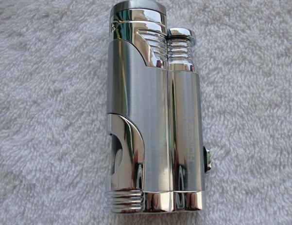 2015 s Honest New Golden Tiger on the 1st Double Torch lighters drill smoking pipe lighter fashion jet lighter 2015 hot sales Honest New Golden Tiger on the 1st Double Torch lighters drill smoking pipe lighter fashion jet lighter