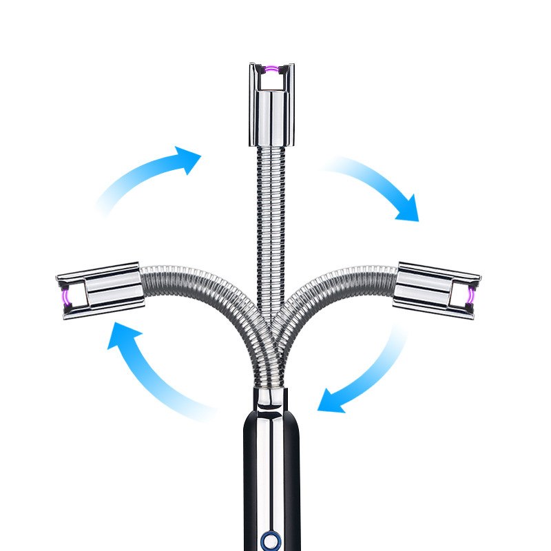 Outdoor USB Electric Lighter 360 Degree Rotate Cigarette Lighter Metal Tube Longer Arc Lighter For BBQ Candle For Women Outdoor USB Electric Lighter 360 Degree Rotate Cigarette Lighter Metal Tube Longer Arc Lighter For BBQ Candle Gadgets For Women